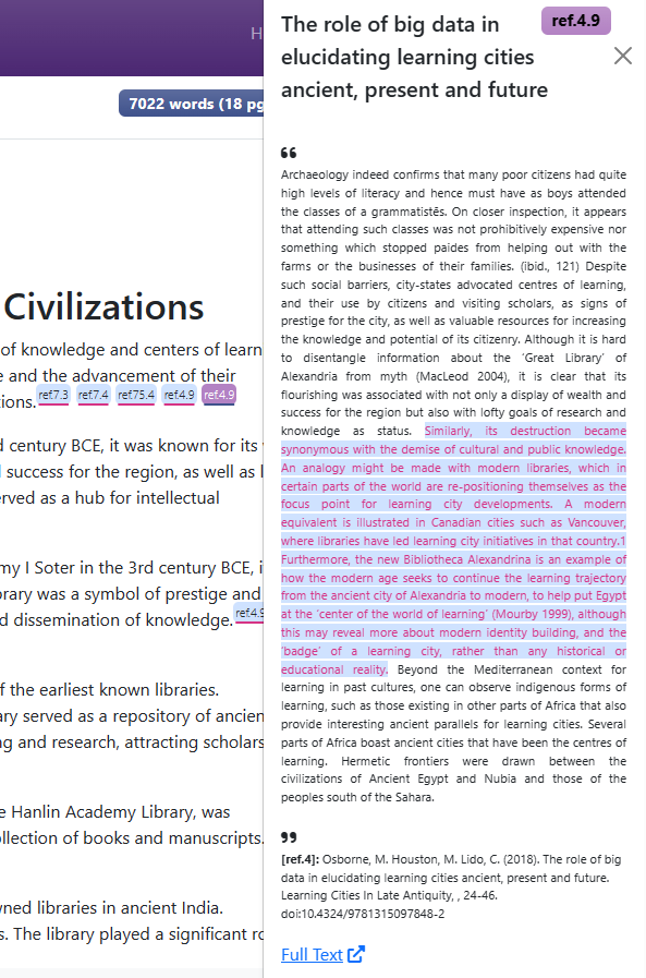 Endnote Attribution Panel